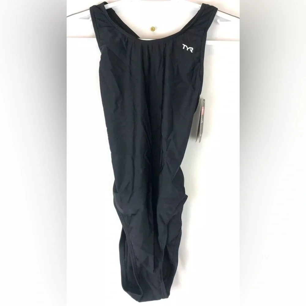 TYR Women’s Black One Piece Racerback Swimsuit Size 34